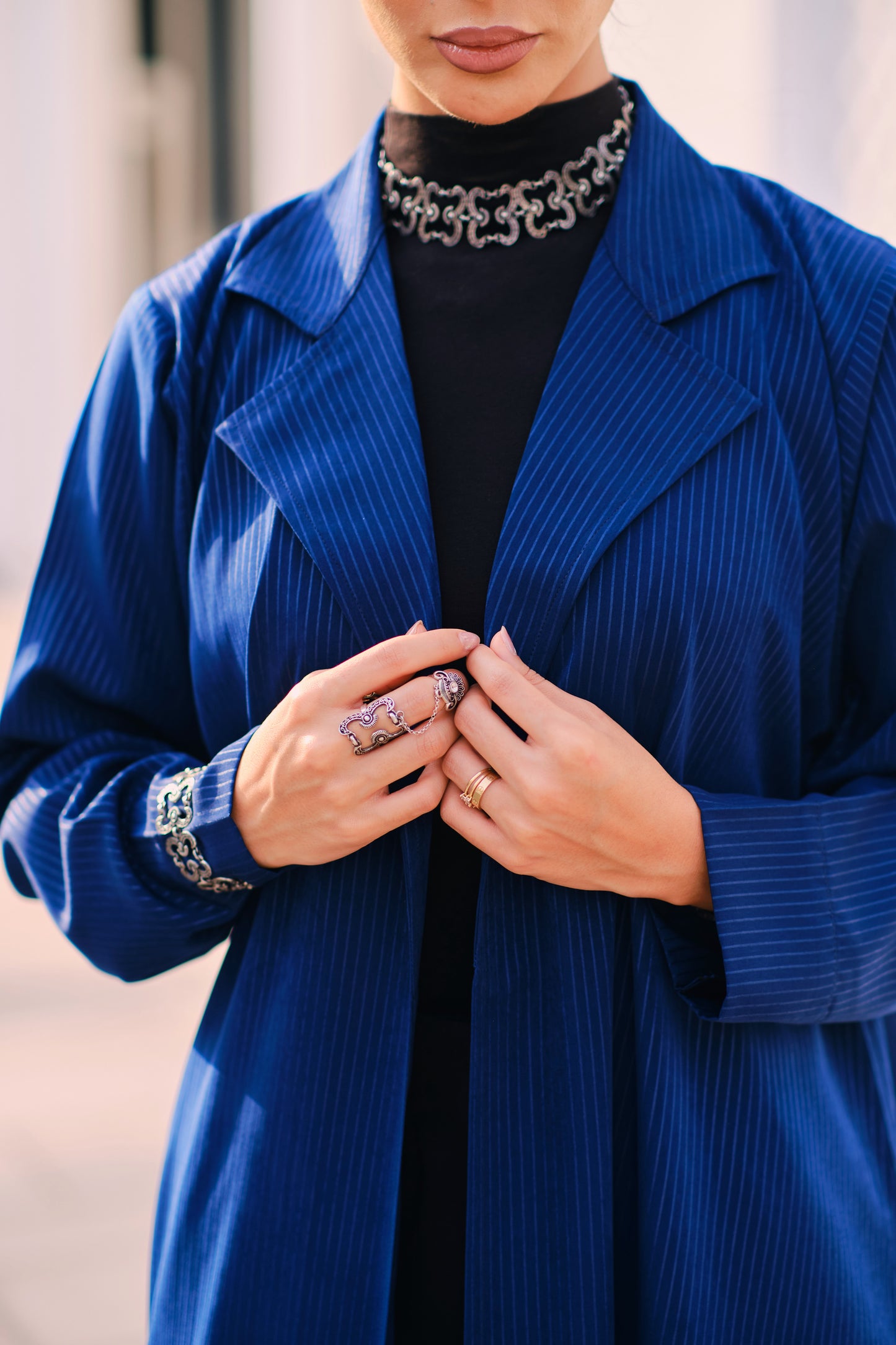 Blue Azure Abaya / Overcoat