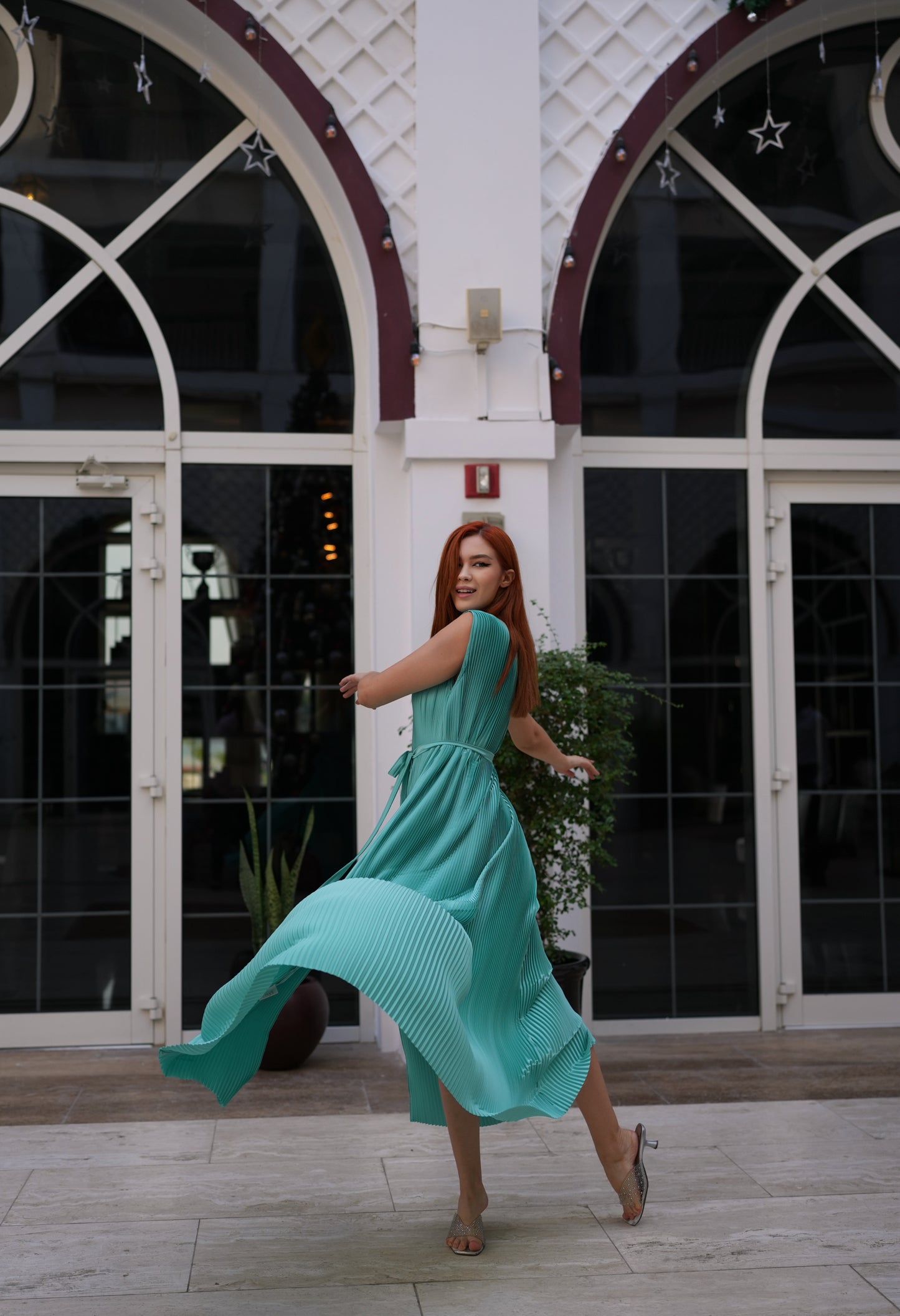 Turquoise Waves Dress