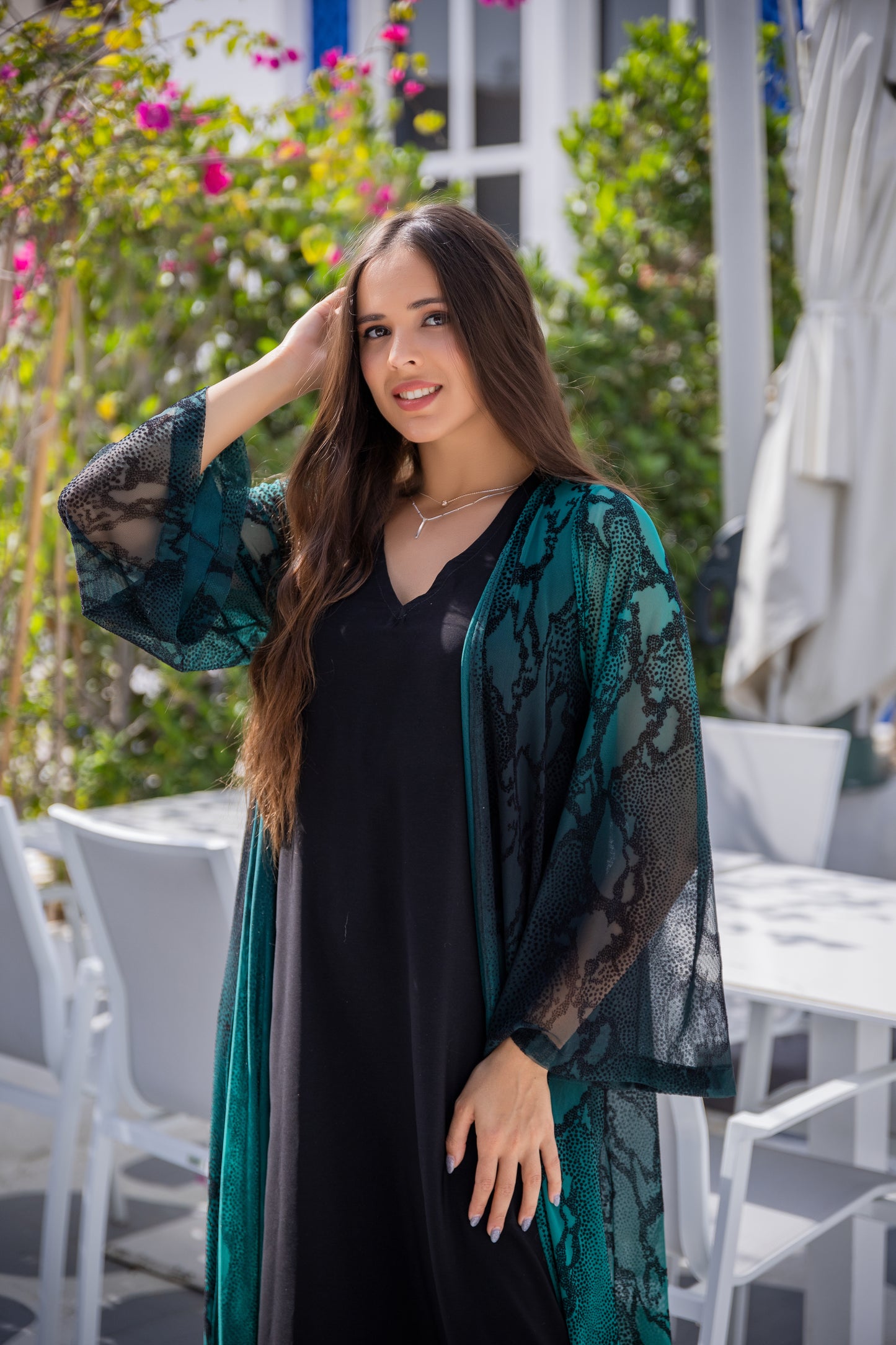 Turquoise Phyton Abaya