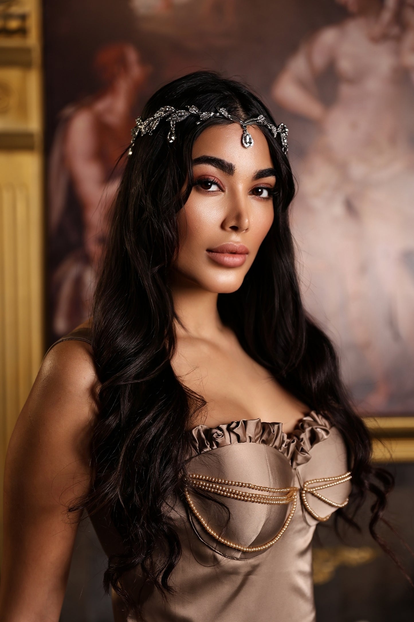 Golden Mermaid Silk Dress