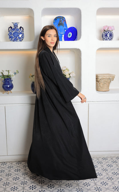 Elon Noir Lapel Abaya Blazer