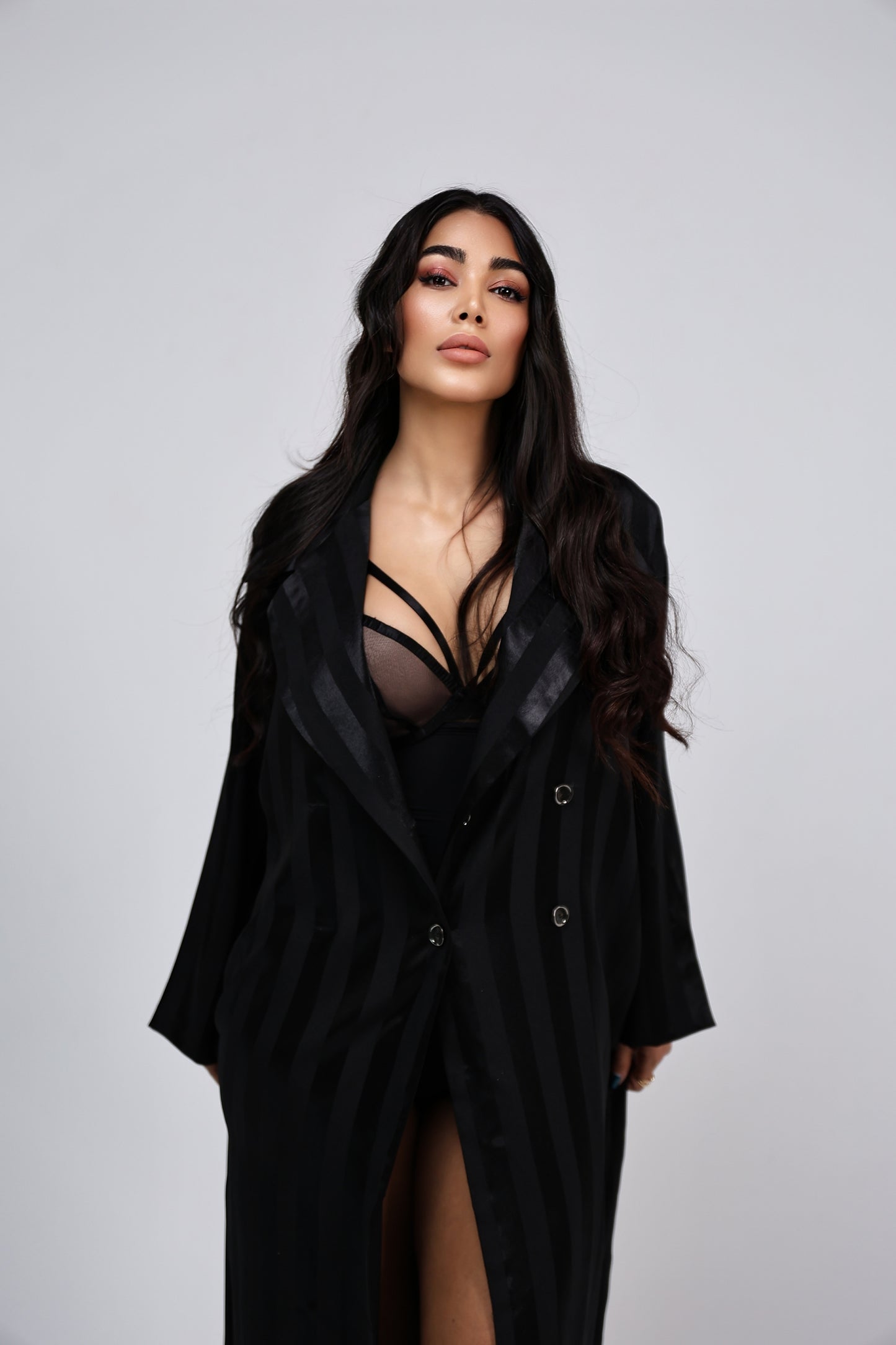 Noir Luxe Blazer Abaya