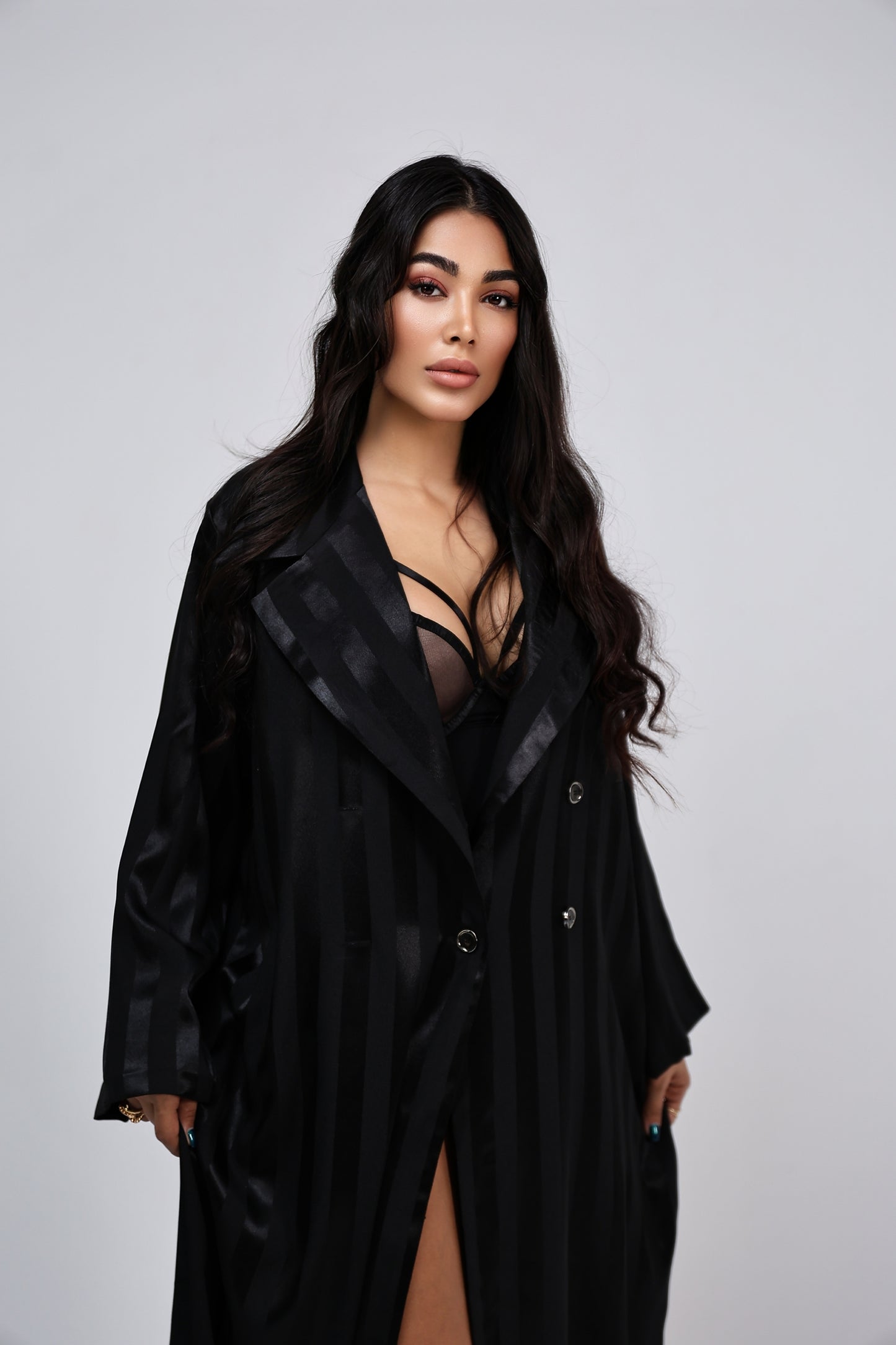 Noir Luxe Blazer Abaya