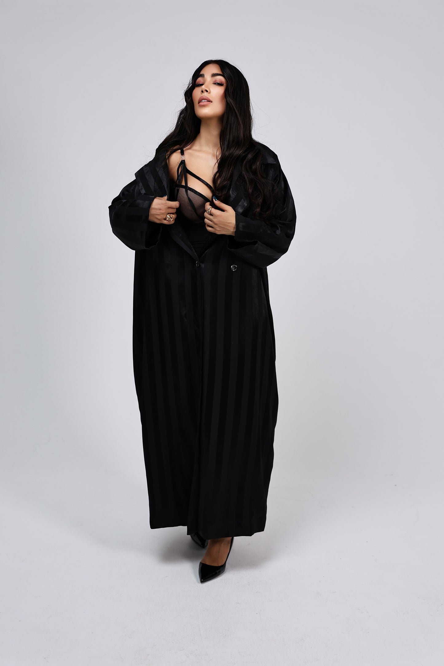 Noir Luxe Blazer Abaya