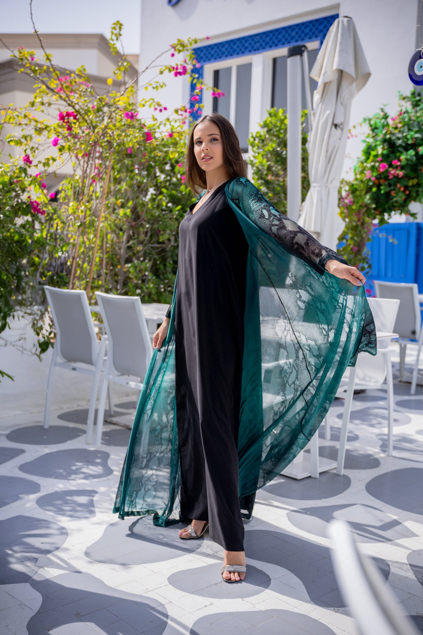 Turquoise Phyton Abaya