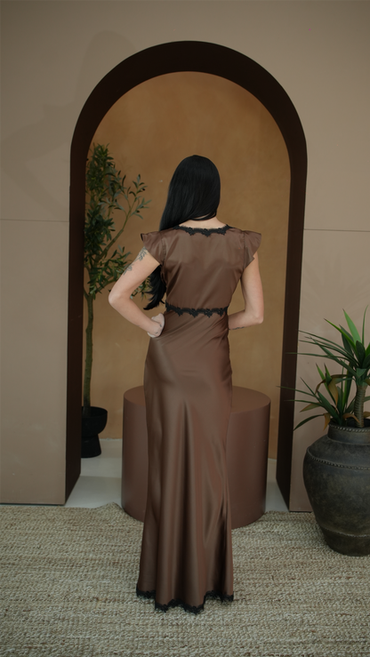 Chocolate Silk Dress