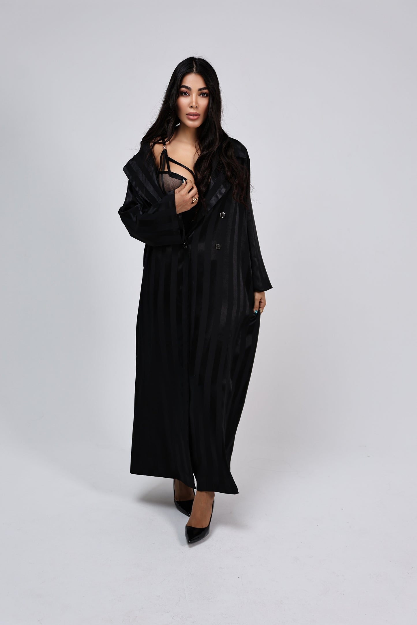 Noir Luxe Blazer Abaya