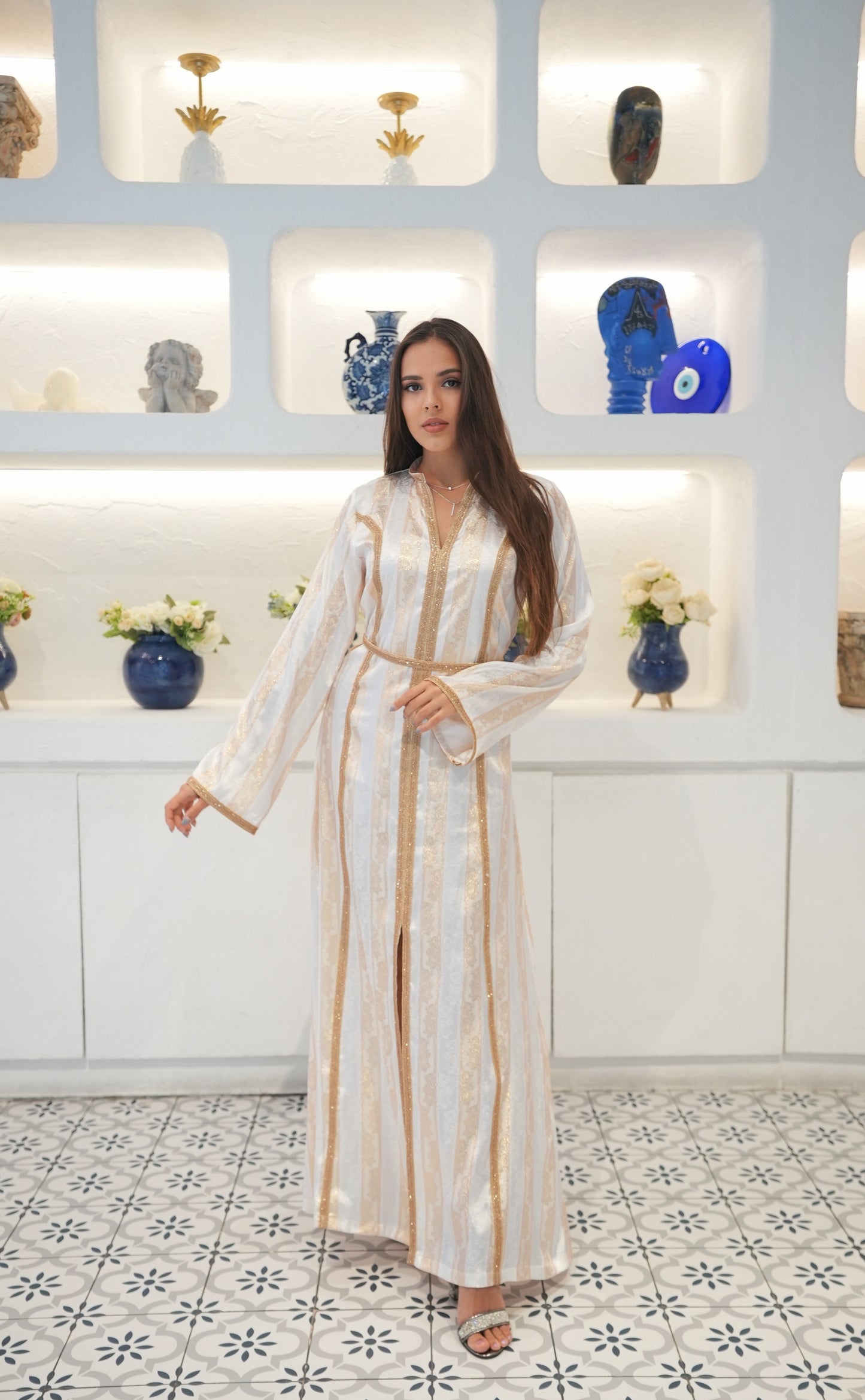 Jawhara White Kaftan