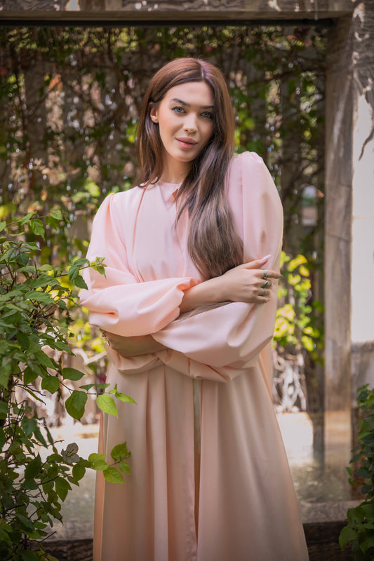 Arabian Pink Rose Abaya