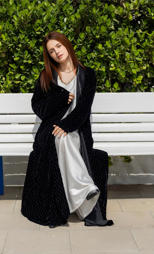 Velora Velvet Luxe Abaya Blazer